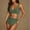 Army Green, variant on Women's High Waisted Bikini Sets Sexy Wrap Ruched Swimsuits Cheeky Tummy Control 2 Piece Bathing Suits Army Green XL