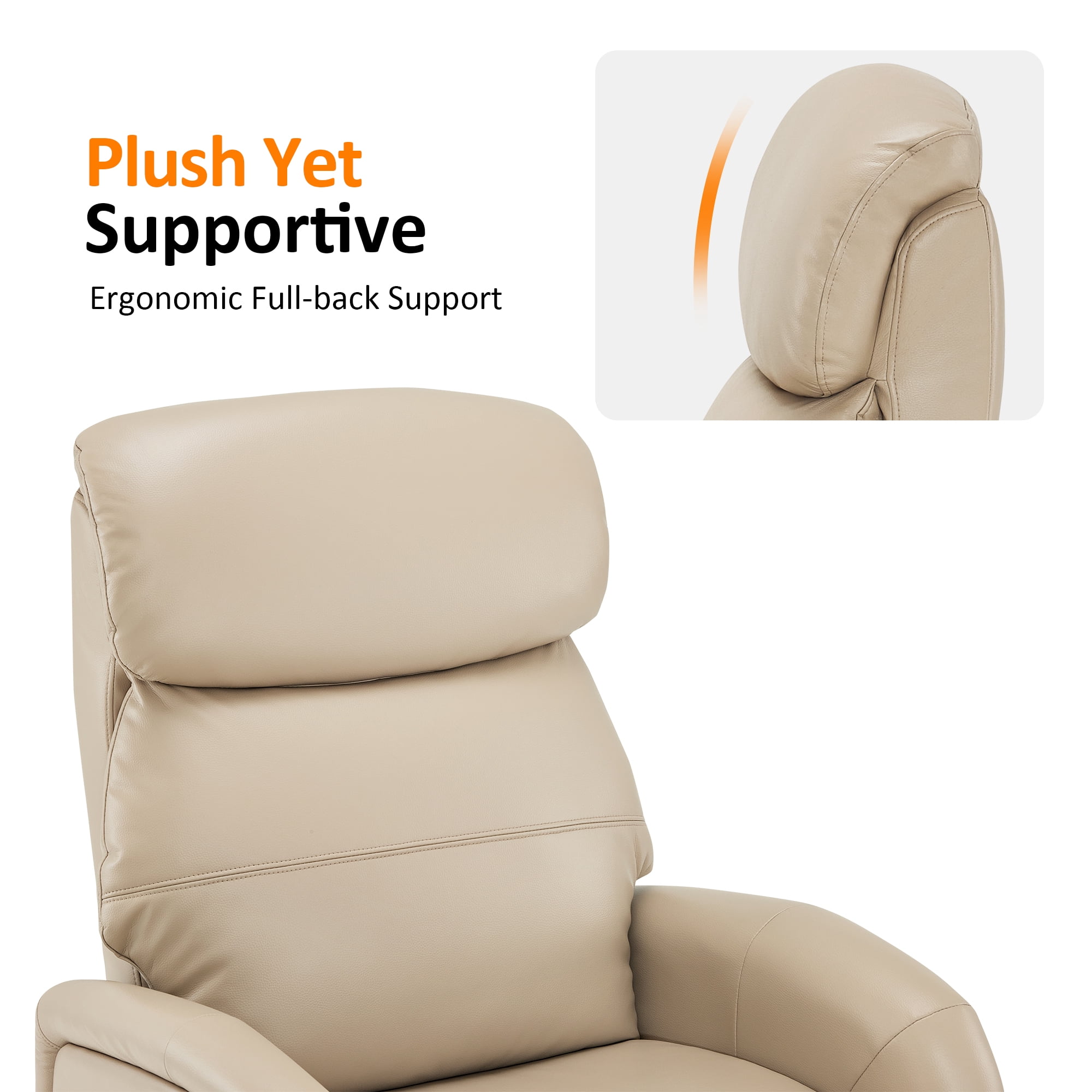 MCombo Dual Motor Power Swivel Recliner Lounge Chair for Living Room & Bedroom