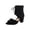 Black, variant on Womens Open Toe Block Heel Sandals Lace Up Ankle Booties Summer Casual Heeled Sandals