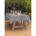 thumbnail image 3 of Outdoor Tablecloth with Umbrella Hole for Patio/Picnic/Party/Camping, Vintage Gray Waterproof Table Cloth Rectangle Table Cover Washable, Country Farmhouse Abstract Minimalist Art (52"x 70"), 3 of 8