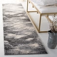 thumbnail image 2 of SAFAVIEH Retro Collection 2'3" x 19' Grey/Ivory RET2891 Modern Abstract Non-Shedding Living Room Bedroom Runner Rug, 2 of 5