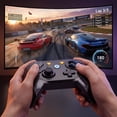 thumbnail image 4 of GHOST GEAR Wireless Racing Controller for Switch 2, Switch, PC, Mac, Steam Deck, iOS, Android & iPad – Precision Steering Wheel, Dual Pressure-Sensitive Pedals, Black/White Faceplates, 4 of 8