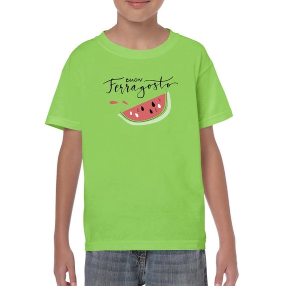 Buon Ferragosto Fresh Watermelon T-Shirt Juniors -Image by Shutterstock, x-Large