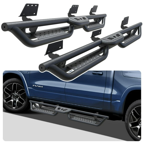 6" Running Boards for 2019-2026 Dodge Ram 1500 Crew Cab Nerf Bar Truck Side Step