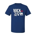 thumbnail image 2 of Wild Bobby, Back to The Gym Movie Logo Parody, Gym/Workout, Men Graphic Tee, Royal, Small, 2 of 4