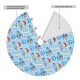 thumbnail image 2 of Yiaed Cartoon Rocket With Space Print Christmas Tree Skirt , Tree SkirtsTree Mat for Christmas Winter Holiday Indoor Decorations-48", 2 of 7