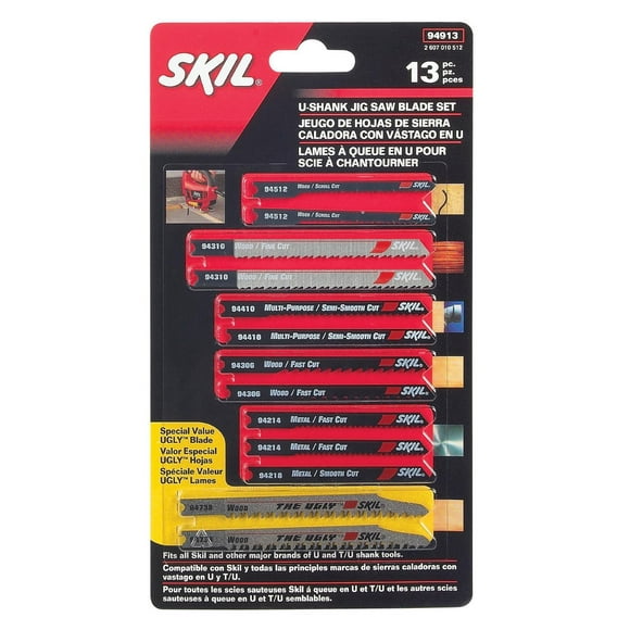 SKIL lames à queue en U pour scie à chantourner, 13 pièces