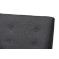 thumbnail image 6 of Baxton Studio Perris Mid-Century Modern Dark Grey Fabric Upholstered Walnut Finished Wood Sofa, 6 of 9