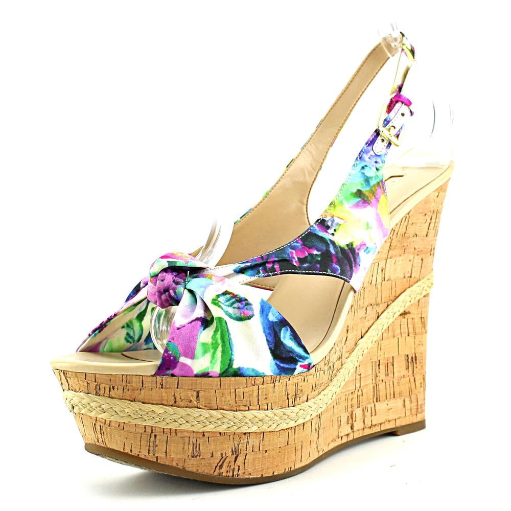 multi color wedge heels