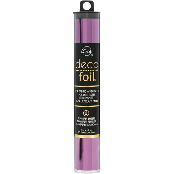 Deco Foil Transfer Sheets 6"X12" 5/Pkg-Plum