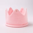 thumbnail image 3 of Bonnet Tricoté d'Hiver Chaud pour Bébés Filles, Couronne, Bandeau en Tricot (Rose), 3 of 3