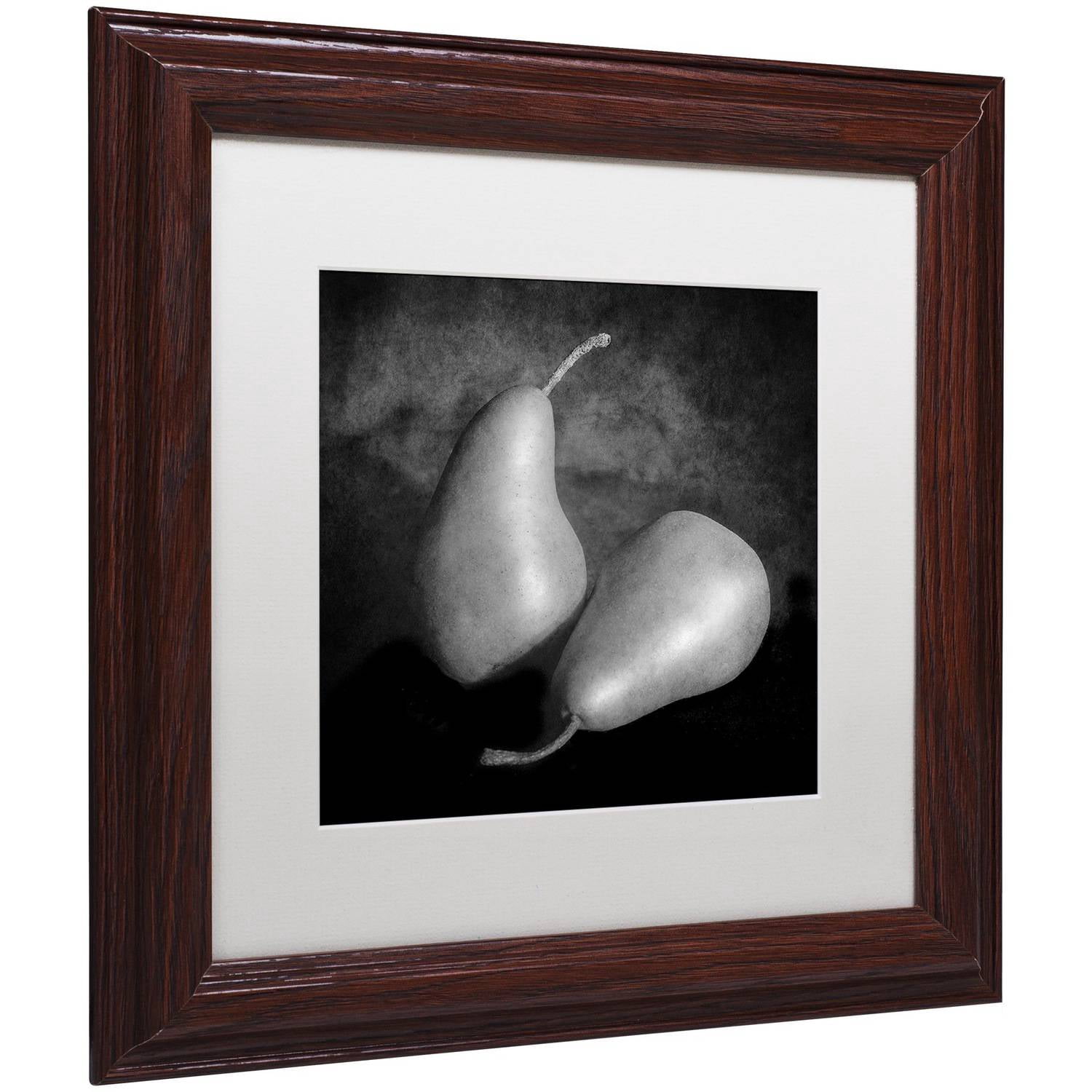 Trademark Fine Art "Peras II" Canvas Art by Moises Levy White Matte, Wood Frame
