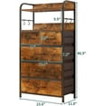thumbnail image 3 of GOGRANT 5 Drawer Dresser for Adult, Wood and Metal Red, 23.6'' x 11.8'' x 46.9'', 3 of 8