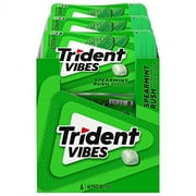 Trident Vibes Spearmint Rush .. Sugar Free Gum, 6 .. Bottles of 40 Pieces .. (240 Total Pieces)