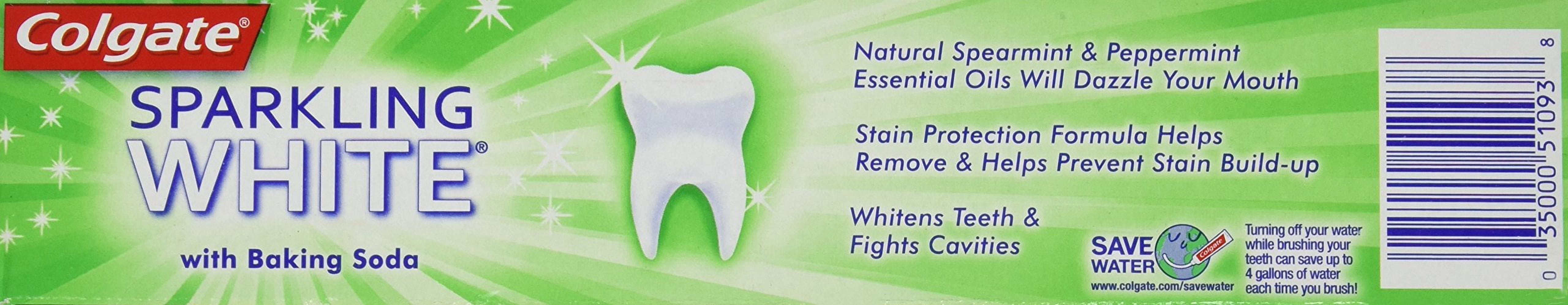 Colgate Sparkling White Whitening Toothpaste Mint Zing - 6oz (Pack of 14)