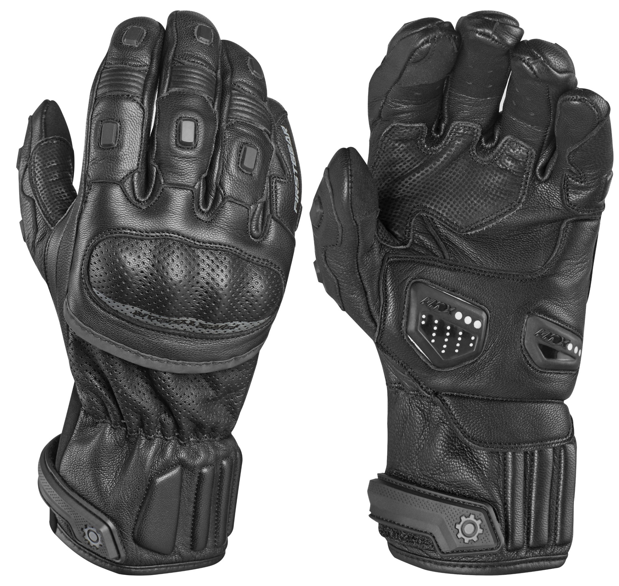 FirstGear Kinetic Sport Tour Short Mens Motorcycle Gloves Black MD - image 1 of 1