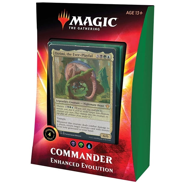 Magic The Gathering Enhanced Evolution Ikoria Commander - Baraja de 100 Cartas | 4 Criaturas legendarias de Aluminio