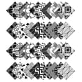 thumbnail image 2 of Soimoi 40Pcs Geometric Print Precut Fabrics Strips Roll Up 1.5 inches Cotton Jelly Rolls For Quilting - White & Black, 2 of 9