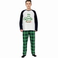 thumbnail image 4 of iHapHap Matching Family Christmas Pajamas, We Are Family 2026 Long Sleeve Green Plaid Pants, 4 of 6