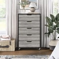 thumbnail image 6 of Furniture of America Sheeren Wood 5-Drawer Dresser in Vintage Gray Oak, 6 of 9