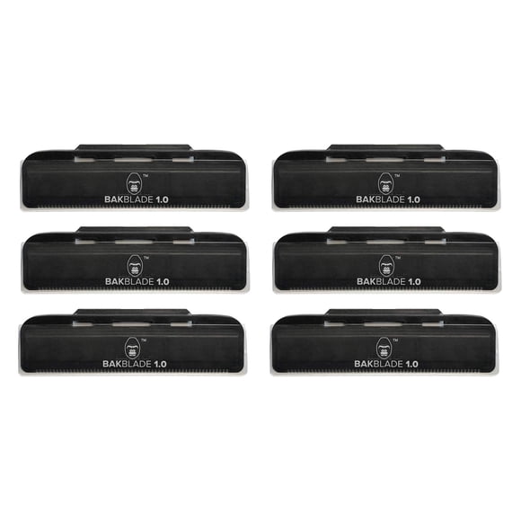 Cartuchos de afeitado BAKBLADE 1.0, cuchillas de 4" de ancho, paquete de 6