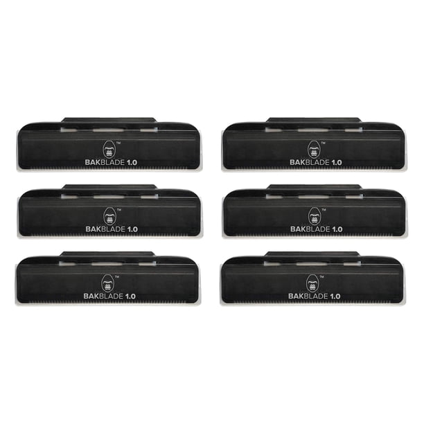 Cartuchos de afeitado BAKBLADE 1.0, cuchillas de 4" de ancho, paquete de 6