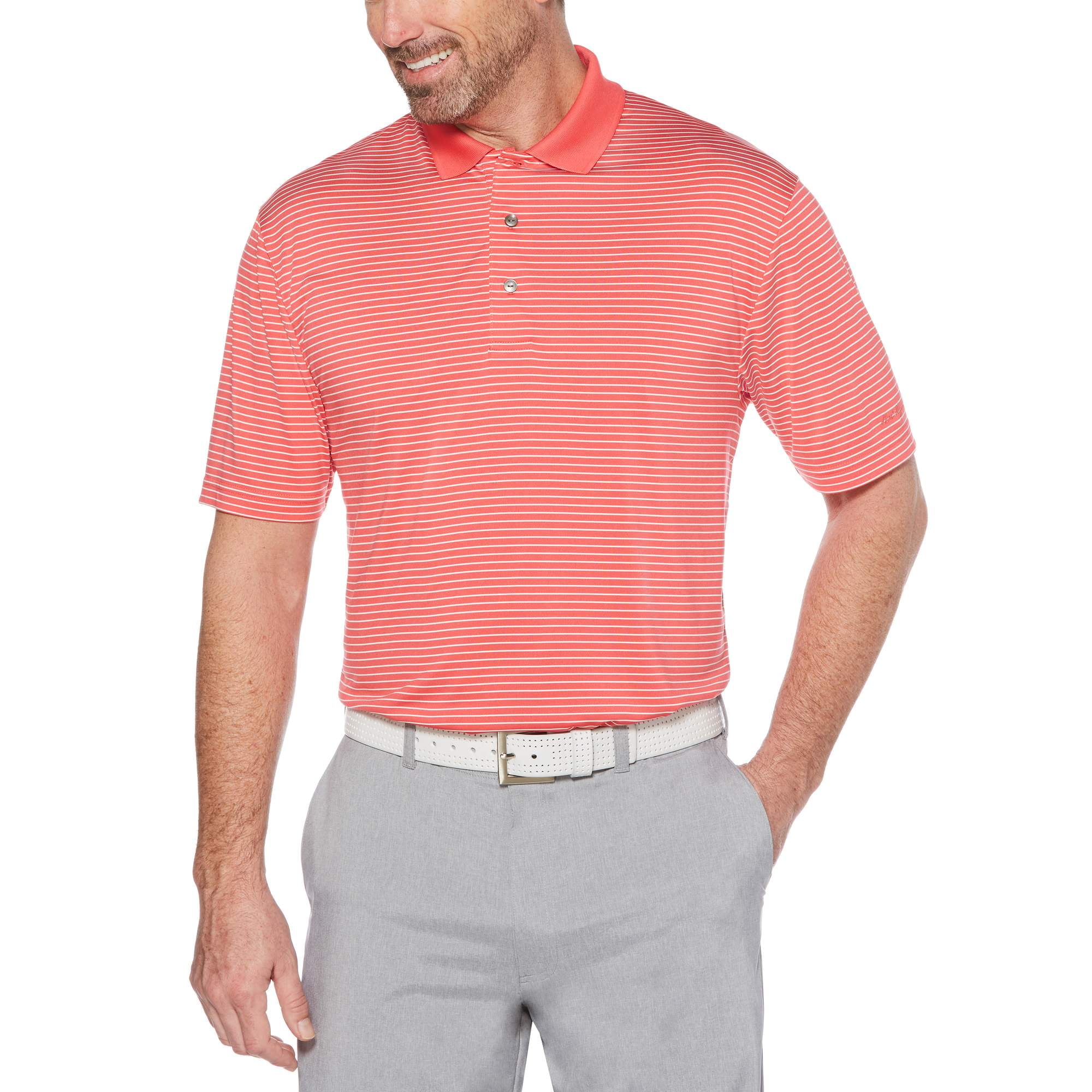 Ben Hogan Men's performance short sleeve striped polo shirt, up to 5xl ...