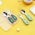thumbnail image 6 of 2Pcs Toddler Utensils Cute Toddler Feeding Spoon And Fork Set Innovative VH8S, 6 of 9