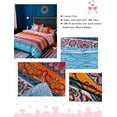 thumbnail image 5 of Bohemian Duvet Cover Queen Colorful Floral Boho Striped Bedding Set Ultra Soft Microfiber Double Duvet Cover Southwestern Indian Tribal Reversible Bedding Exotic Style Decor Boho Comforter Cover, 5 of 5