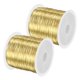 thumbnail image 1 of Uxcell 2Roll 0.3mm Alambre para Joyería, Alambre de 28 Gauge 328FT para Manualidades, Alambre de Cobre para Beadwork, Alambres de Metal Suave [100M, Oro], 1 of 1