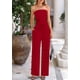 thumbnail image 3 of Conjunto PRETTYGARDEN Mujer Verano 2 Piezas Tejido Acanalado Rojo XS, 3 of 8