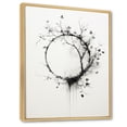 thumbnail image 2 of Designart "Simple Monochrome Wreath" Wreath Floater Framed Wall Art Prints, 2 of 5