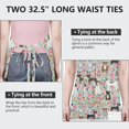 thumbnail image 6 of Cute Pitbull Terriers Dog and Flower Apron-Garden Aprons for Women with Pockets-Cotton Linen Waterproof Kitchen Cooking Gardening Aprons Adjustable for Kitchen,Cooking,BBQ and Salon 33x27 Inch, 6 of 7