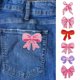 thumbnail image 1 of Parche de adhesivo de tela bordado con lazo para ropa y manualidades DIY, 1 of 5