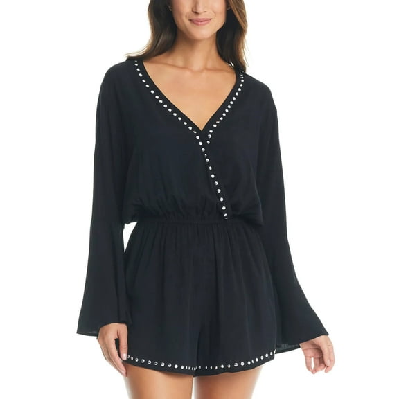 Bar III Women's Tell Me About It Stud Cover-Up Romper