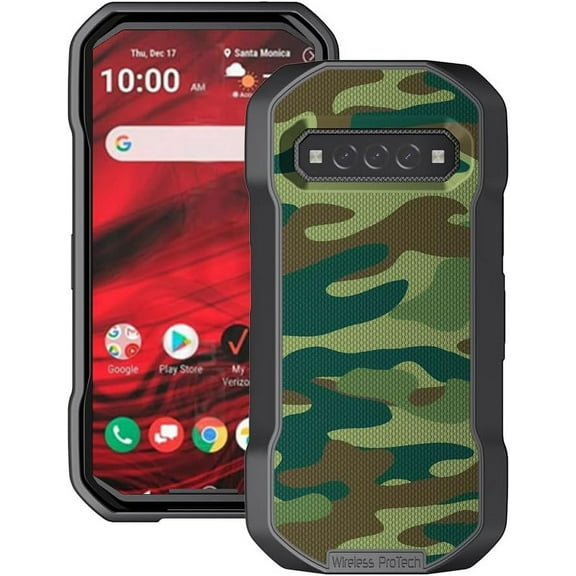 Wireless PROTECH TPU Case Compatible with Kyocera DuraForce PRO 3 (E7200), Durable Slim Flexible TPU Protective Cover (Camouflage)