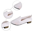thumbnail image 4 of Domuza Women's Ballerina Slip On Knitted Trainers 2026 Summer Non Slip Comfortable Breathable Sporty Flat Shoes for Walking White 6.5（EU-37）, 4 of 5