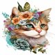 thumbnail image 1 of Pintura de diamante 5D DIY Kit de gato de taladro redondo completo Decoración de arte para el hogar (ZQ122) FLhrweasw Nuevo, 1 of 9