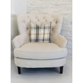 thumbnail image 2 of Plutus Plaid Rendezvous Luxury Throw Motif Pillow - Double sided 16" x 16", 2 of 2