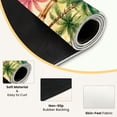thumbnail image 3 of Mahjong Mat 31.5" x 31.5" Tropical Palm Tree Watercolor Bamboo Frame Pink Green Non-Slip Noise Reduction Mahjong Tiles Table Cover for Dominoes Poker Card Board and Tile Games, 3 of 6