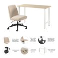 thumbnail image 3 of Hustle 48W x 24D Computer Desk and Chair Set in Natural Elm - Engineered Wood, 3 of 9