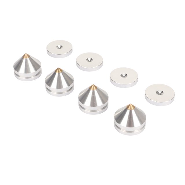 4 Almohadillas de aislamiento para altavoces aleación de aluminio a prueba de golpes soporte para tocadiscos alfombrilla protectora para suelo para tocadiscos subwoofer