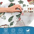 thumbnail image 4 of Yayeee Kitchen Valance Rod Pocket 54" x 18" Living Room Window Curtain, Brown Christmas House, 4 of 6