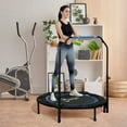 thumbnail image 2 of Soozier Trampoline de Rebond 40 Pouces pour Adulte avec Poignée Ajustable, Bleu, 2 of 10