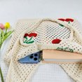 thumbnail image 2 of Bolso que combina con todo para mujer, bolso de mano de ganchillo con patrón de cereza y fresa, bolso de punto, 2 of 6