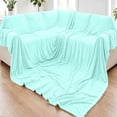 thumbnail image 4 of Fleece Throw Blanket for Couch, Super Soft Cozy Blankets, 59.06x47.24" Mint Green Blanket Lightweight Fuzzy Comfy Flannel Blanket Warm Plush for Sofa Bed Decor, 4 of 9