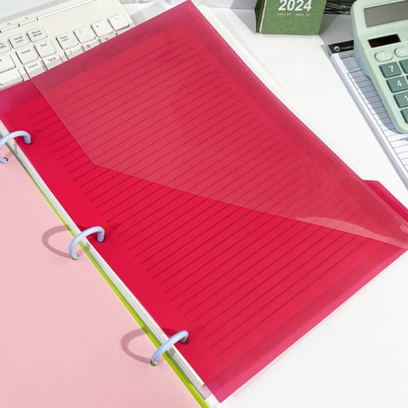 CCOCC 5 Color 3-Tab Binder Dividers with Tabs 3-Tab File Folders for 3 Ring Binders Tab Dividers Plastic - 9.29" x 12.8",5 Pack