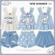 thumbnail image 2 of Conjunto de 2 piezas de Sanrio Cinnamoroll Kuromi para niña, chaleco con tirantes y pantalones cortos, pijama de verano que absorbe el sudor, ropa de descanso transpirable, regalo para niña, 2 of 3