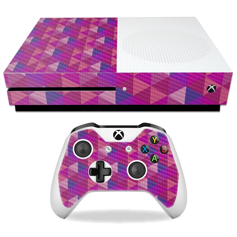 Carbon Fiber Skin Compatible With Microsoft Xbox One S Pink