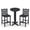Black, variant on Outdoor Round Bar Table, 43" All-Weather HDPE High Top Bistro Table with Adjustable Feet, Heavy Duty Pub Table for Garden, Backyard, Deck & Poolside (Black)